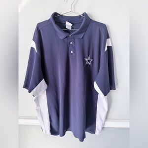 Dallas Cowboys Men's Navy Blue Polo Golf Shirt Size 2XL NFL